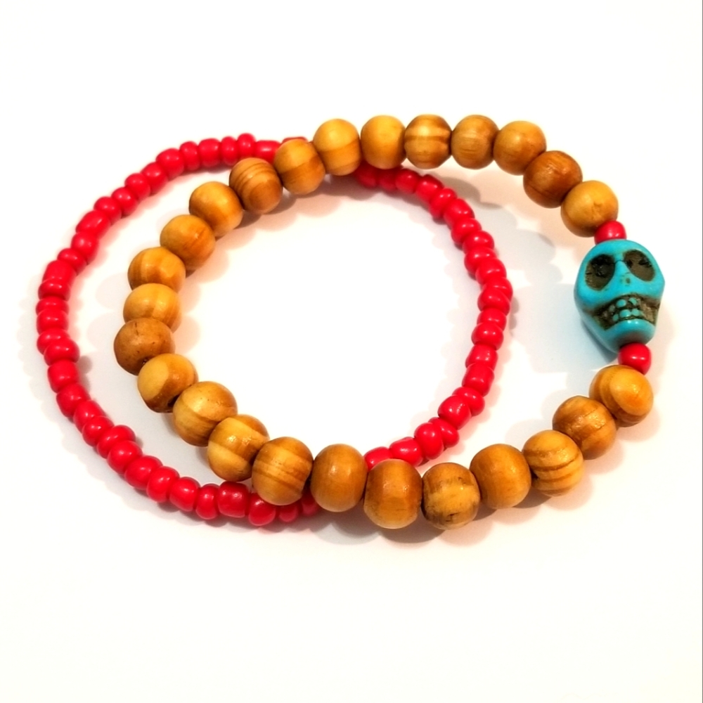 Skull Bracelet Set